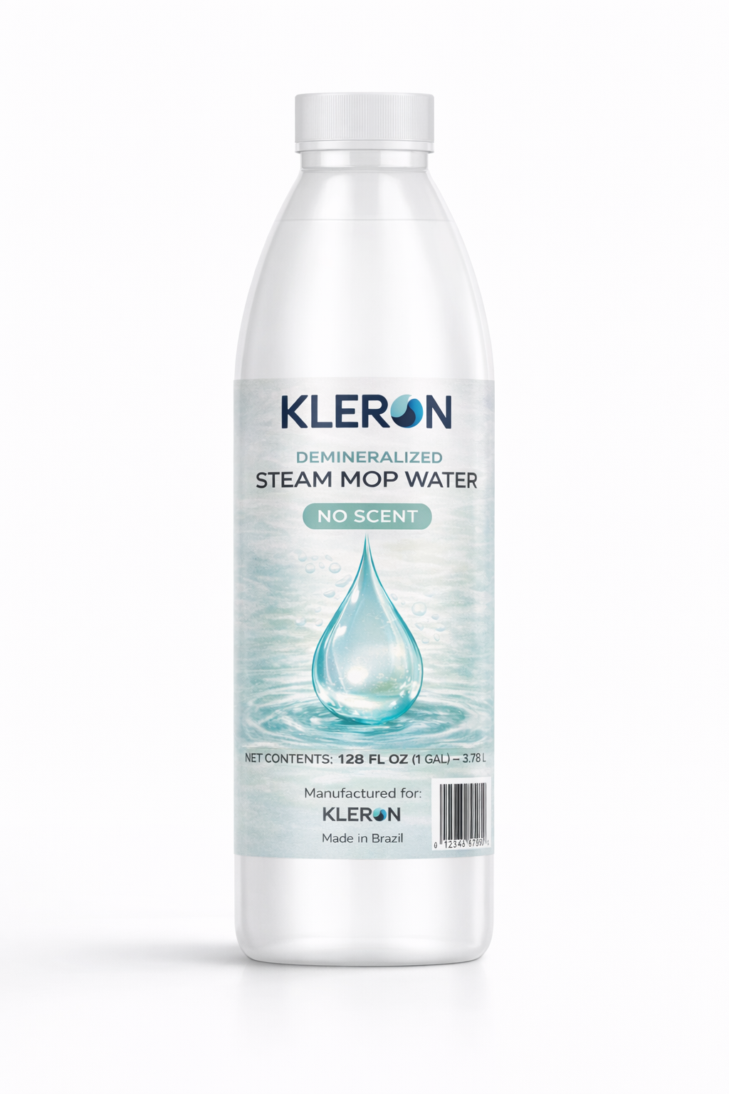 KLERON Demineralized Steam Mop Water – No Scent – 32 oz (946 mL) – Pure Formula for Steam Cleaners